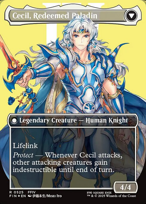 Cecil, Dark Knight (Borderless) (Surge Foil) (525) [Final Fantasy] Reverse