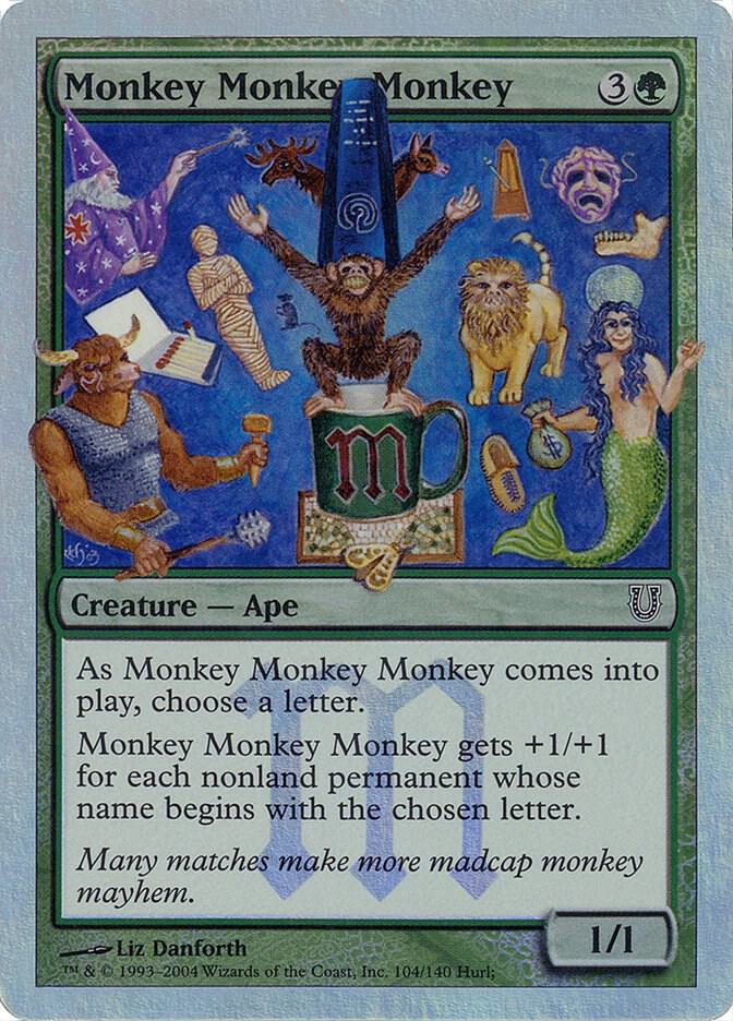 Monkey Monkey Monkey (Alternate Foil) (104) [Unhinged]