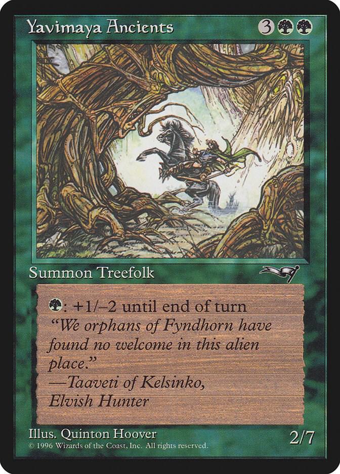 Yavimaya Ancients (Rearing Horse) (92) [Alliances]