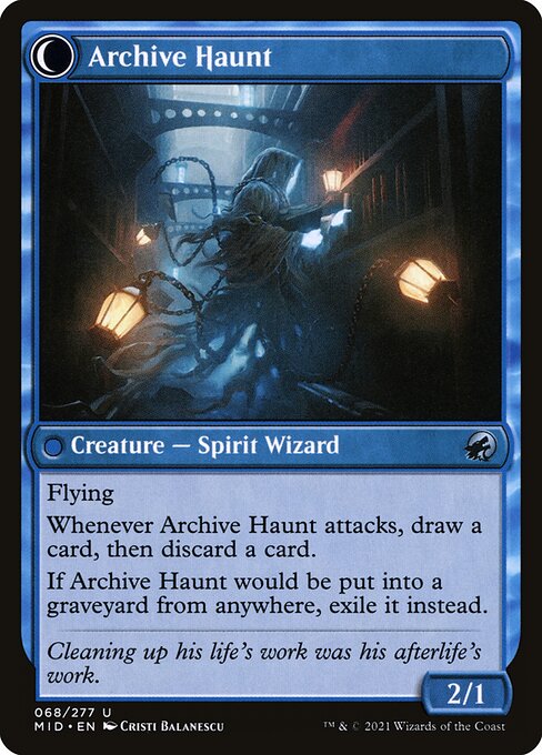 Overwhelmed Archivist (68) [Innistrad: Midnight Hunt] Reverse