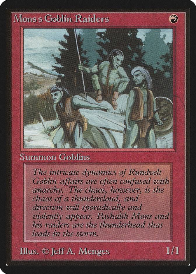 Mons's Goblin Raiders (165) [Limited Edition Beta]