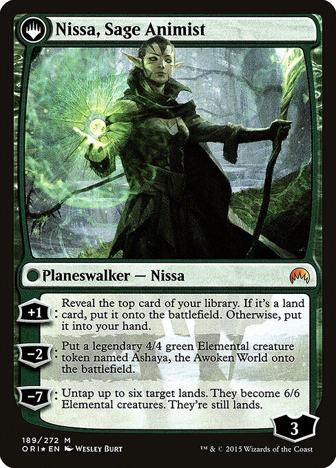 Nissa, Vastwood Seer (189) [Prerelease Cards] Reverse