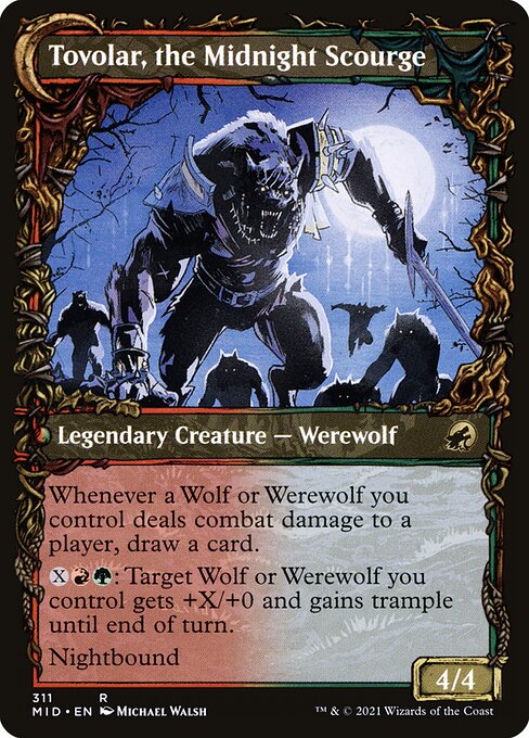 Tovolar, Dire Overlord (Showcase) (311) [Innistrad: Midnight Hunt] [Showcase] Reverse