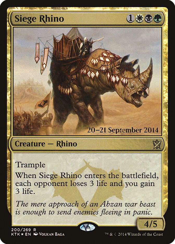 Siege Rhino (200) [Prerelease Cards]