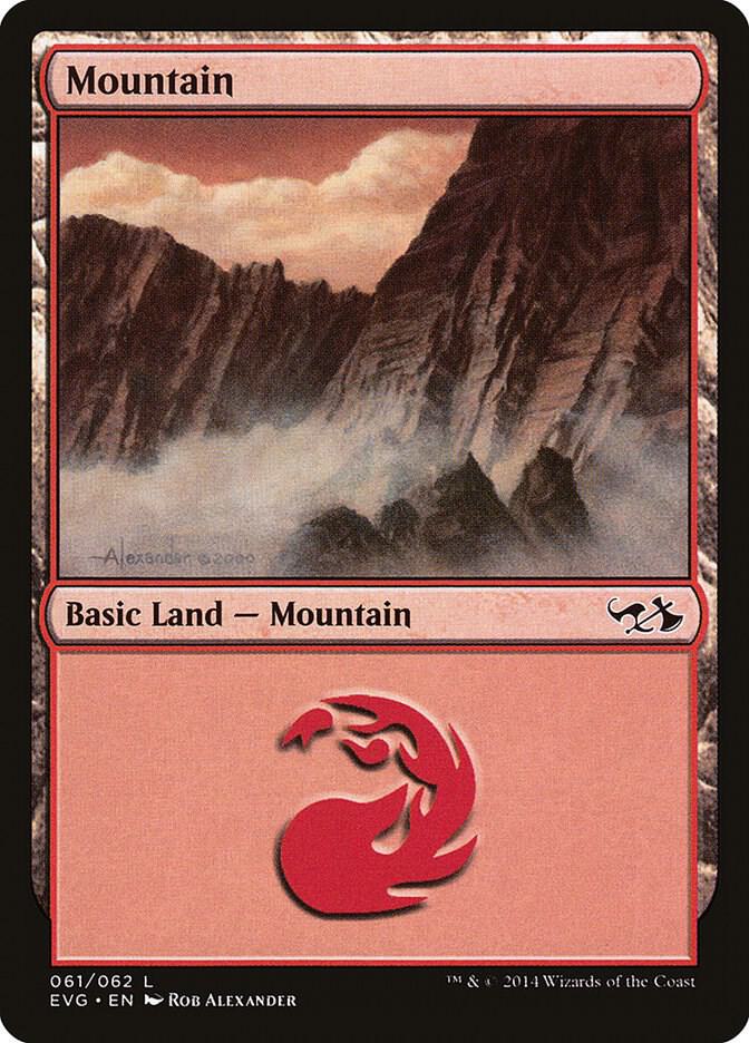 Mountain (061) (EVG) [Duel Decks: Anthology]