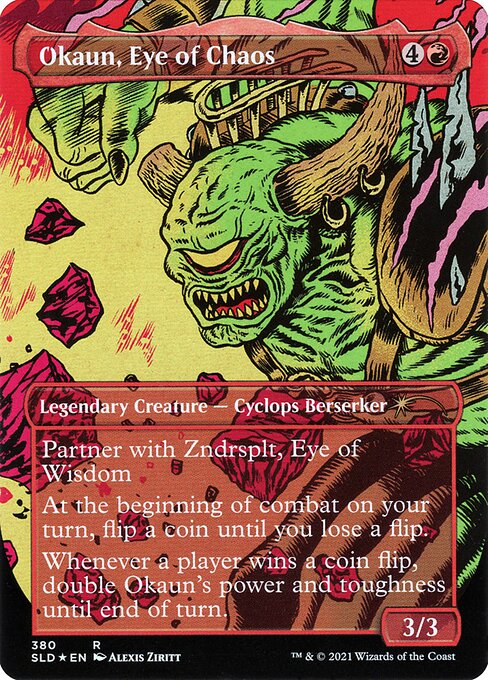 Okaun, Eye of Chaos (380) [Secret Lair Drop] [Borderless] Reverse