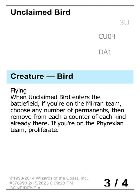 Unclaimed Bird (CU04) [Unknown Event]