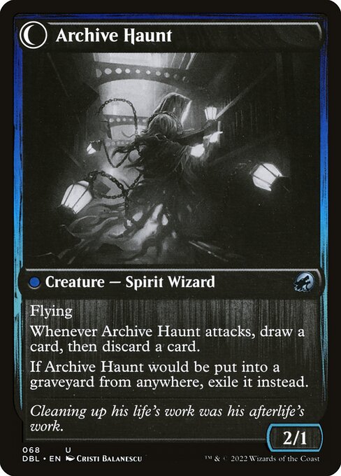 Overwhelmed Archivist (68) [Innistrad: Double Feature] Reverse