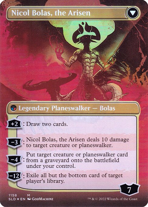 Nicol Bolas, the Ravager (1158) [Secret Lair Drop] [Borderless] Reverse