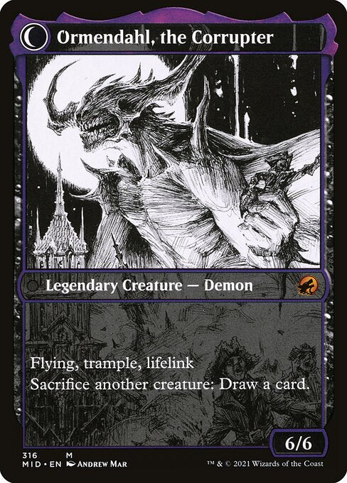 Jerren, Corrupted Bishop (Showcase) (316) [Innistrad: Midnight Hunt] [Showcase] Reverse