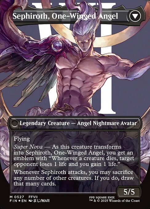 Sephiroth, Fabled SOLDIER (Borderless) (Surge Foil) (527) [Final Fantasy] Reverse