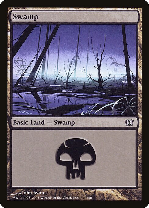 Swamp (340) (340★) [Eighth Edition]