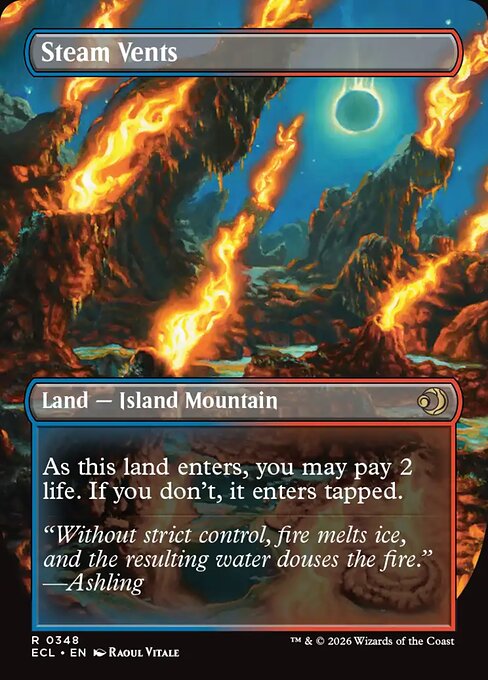 Steam Vents (Borderless) (348) [Lorwyn Eclipsed] Reverse