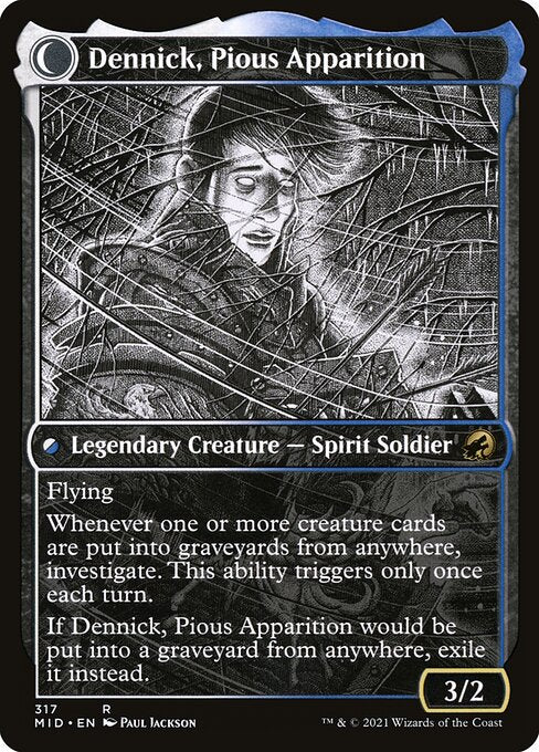 Dennick, Pious Apprentice (Showcase) (317) [Innistrad: Midnight Hunt] [Showcase] Reverse