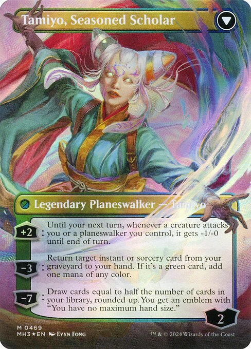 Tamiyo, Inquisitive Student (Borderless) (Textured Foil) (469) [Modern Horizons 3] Reverse