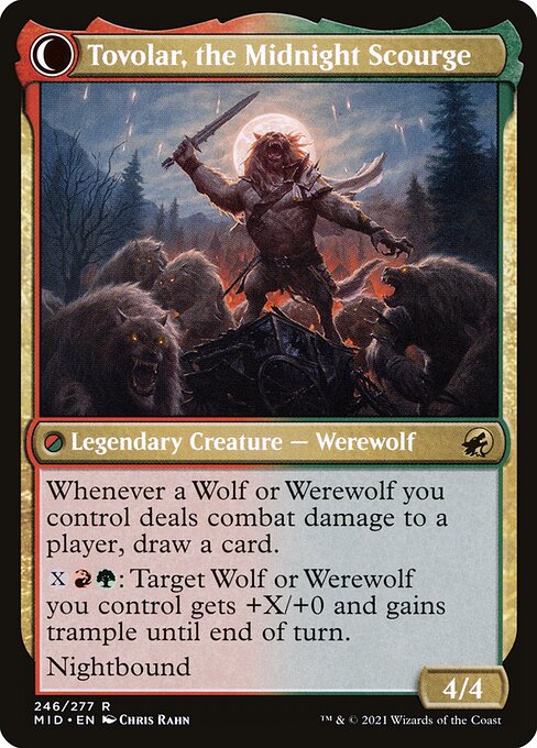 Tovolar, Dire Overlord (246) [Innistrad: Midnight Hunt] Reverse