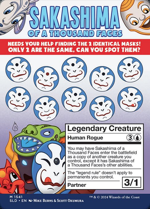 Sakashima of a Thousand Faces (1541) [Secret Lair Drop] Reverse